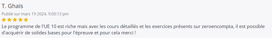 Avis sujet inédits DCG UE 10